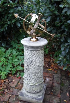Vine Armillary Stone Garden Sundial