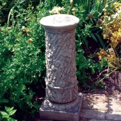 Vine Column Stone Garden Pedestal