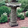 Vine Design Stone Garden Birdbath