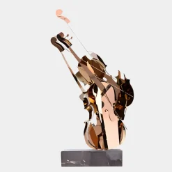 Violin Fusion 80cm Copper Metal Indoor Sculpture