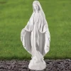 Virgin Mary 35cm Marble Resin Garden Statue