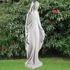 Virgin Mary 96cm Marble Resin Garden Statue