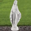 Virgin Mary 42cm Marble Resin Garden Statue