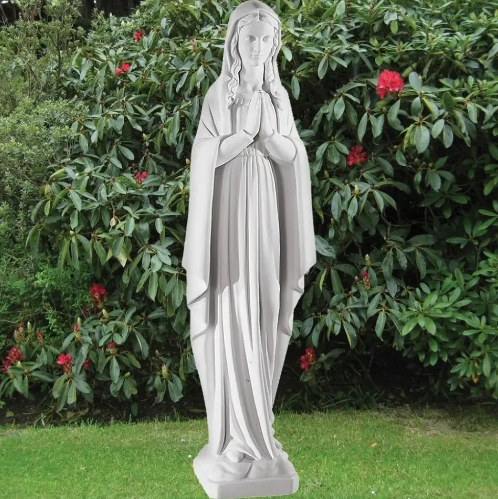 Virgin Mary 78cm Marble Resin Garden Statue