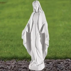 Virgin Mary 60cm Marble Resin Garden Statue
