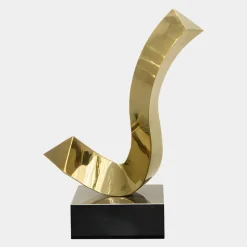 Vivid Edge 65cm Gold Metal Indoor Sculpture