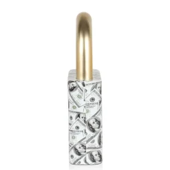 Wealth Padlock 38cm Gold Resin Indoor Sculpture