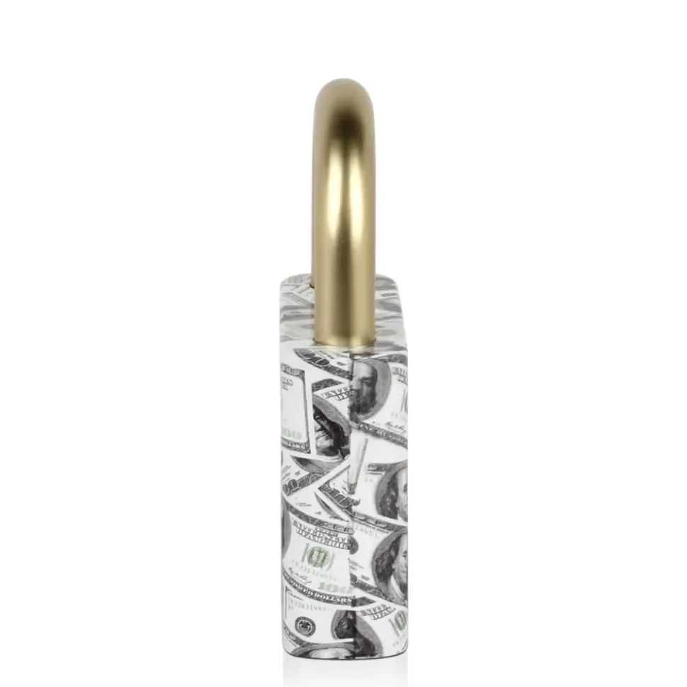 Wealth Padlock 28cm Gold Resin Indoor Sculpture