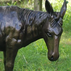 Wild Donkey Bronze Metal Garden Statue