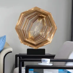 Xenon Grid 70cm Copper Metal Indoor Sculpture