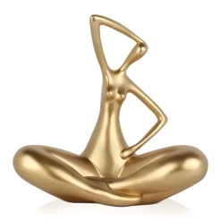 Yoga Grace 25cm Gold Resin Indoor Sculpture