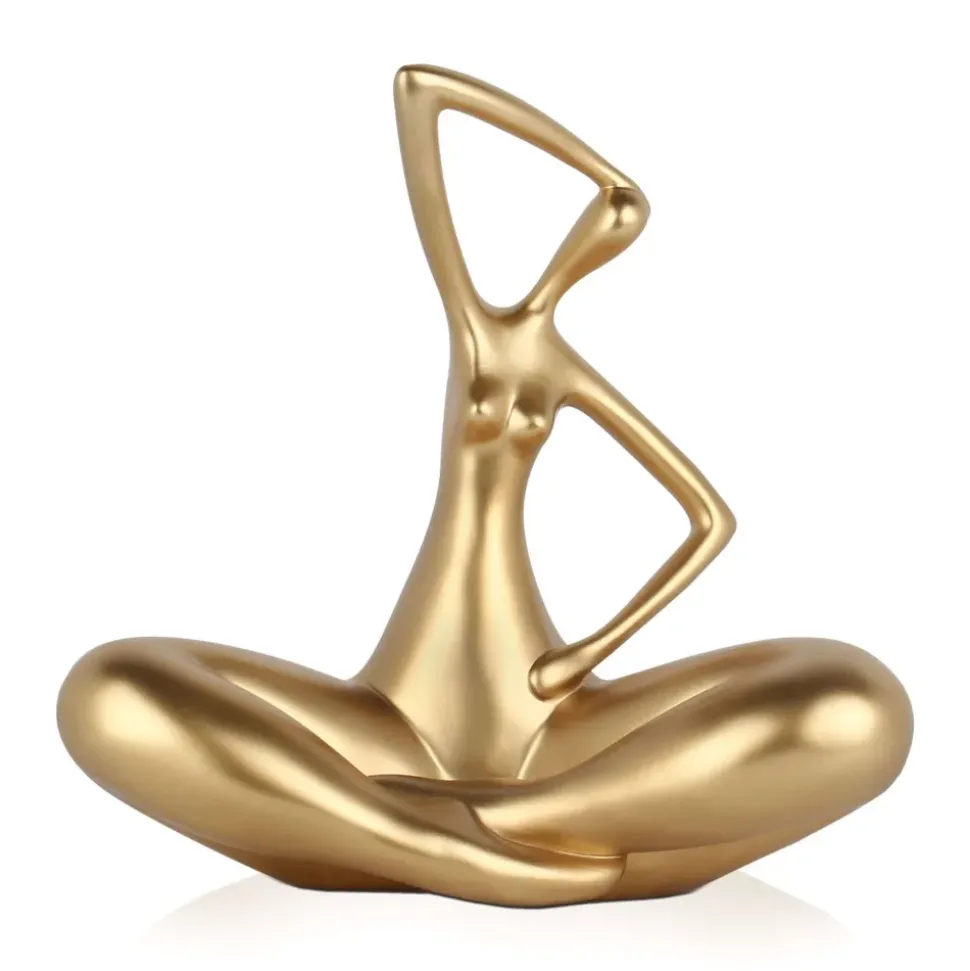 Yoga Grace 25cm Gold Resin Indoor Sculpture