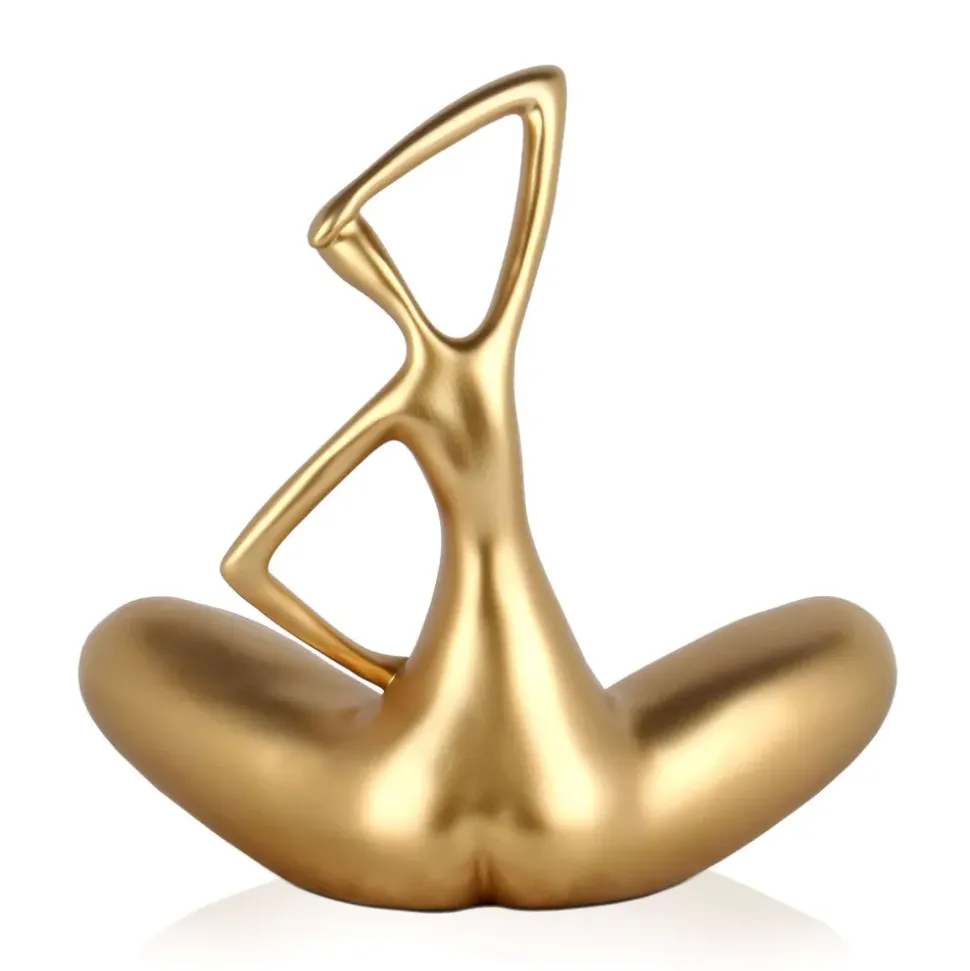 Yoga Grace 25cm Gold Resin Indoor Sculpture