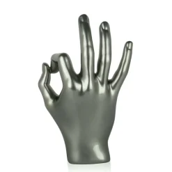 Zen Hand 27cm Anthracite Resin Indoor Sculpture