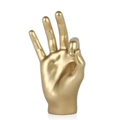 Zen Hand 27cm Gold Resin Indoor Sculpture
