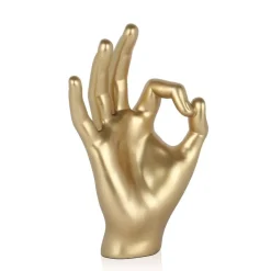Zen Hand 27cm Gold Resin Indoor Sculpture