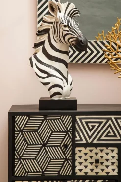 Zen Zebra 54cm Resin Indoor Sculpture